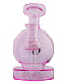 MAV Glass Vintage Bulb Mini Bong in Pink - Front View - 4" Borosilicate Glass