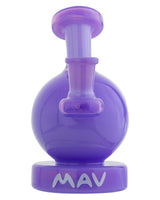 MAV Glass Vintage Bulb Mini Bong in Purple Milk, Front View, 4" Borosilicate Glass for Dry Herbs