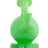 MAV Glass Vintage Bulb Mini Bong in Seafoam Green with 90 Degree Joint - Front View
