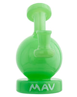 MAV Glass Vintage Bulb Mini Bong in Seafoam Green with 90 Degree Joint - Front View