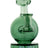 MAV Glass Vintage Bulb Mini Bong in Transparent Green, Front View, 4" Height, 90 Degree Joint