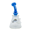 MAV Glass Wig Wag Reversal UFO Bent Neck Pyramid Bong in Lavender with Showerhead Percolator