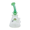 MAV Glass Wig Wag Reversal UFO Bent Neck Pyramid Bong in Sea Foam with Showerhead Percolator
