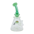 MAV Glass Wig Wag Reversal UFO Bent Neck Pyramid Bong in Sea Foam with Showerhead Percolator