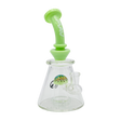 MAV Glass 7" Wig Wag Slime UFO Bent Neck Pyramid Bong with Showerhead Percolator