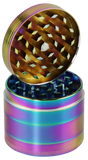 Mid-Size 2.5" Color-Changing Anodized Zinc 4-Section Herb Grinder