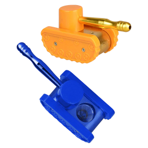 Compact Metal Tank Hand Pipe with Hidden Bowl, Portable Design, 3.75" Length, Side View
