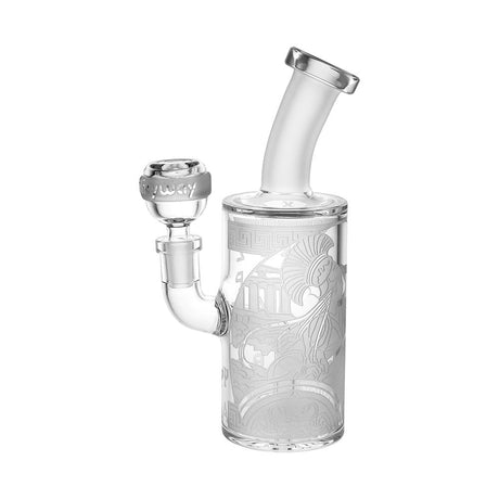 Milkyway Glass Athena Water Pipe, 6" height, 14mm female joint, with showerhead percolator, side view