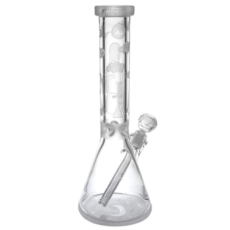 Milkyway Glass Midnight Beaker Water Pipe, 14", Borosilicate Glass, Front View