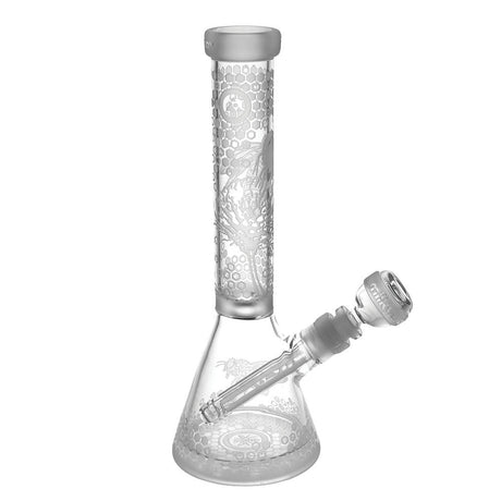 Milkyway Glass Mini Apiary Beaker Water Pipe, 11", 14mm, Borosilicate Glass, Honeycomb Design