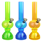 Assorted Mini Acrylic Water Pipes with Built-in Grinders - Front View