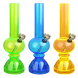 Assorted Mini Acrylic Water Pipes with Built-in Grinders - Front View