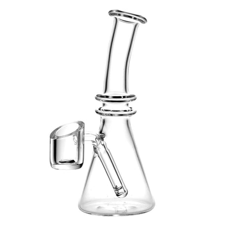 5" Mini Quartz Oil Rig with Angle Cut Banger, Front View on Seamless White Background