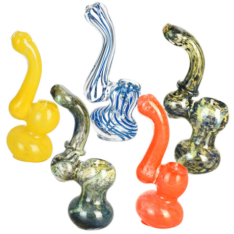 Assorted Mini Glass Bubblers, Portable Heavy Wall Design, 20 Pack, Various Colors