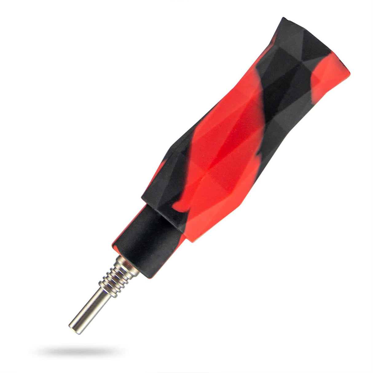 PILOT DIARY Silicone Nectar Collector Kit in Red and Black - Angled Side View