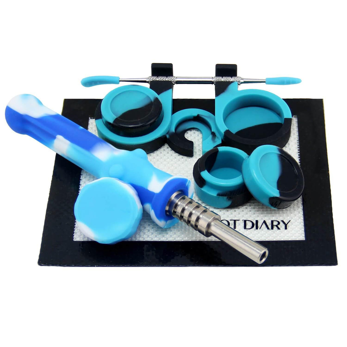 PILOT DIARY Silicone Nectar Collector Dab Kit with Accessories - Top View