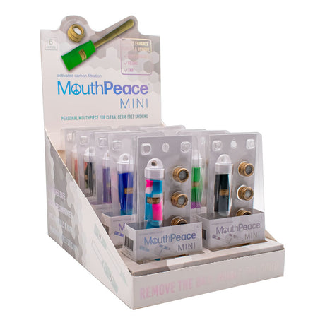 MouthPeace Mini Starter Kit display with 10 silicone mouthpieces in assorted colors