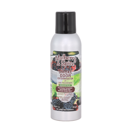 Smoke Odor 7oz Enzyme Odor Eliminator Spray in Mulberry & Spice scent, front view
