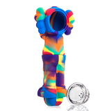 PILOTDIARY Kaws Silicone Pipe - Front View with Removable Bowl - Colorful Design