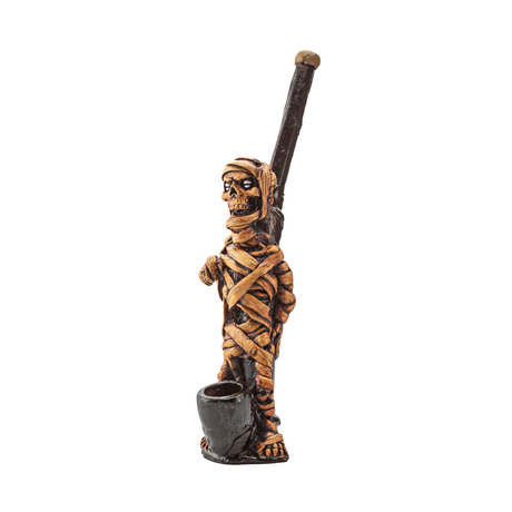 Medusa Customs Mummy Hand Carved Pipe - Intricate Design with Deep Bowl