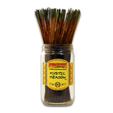 Wild Berry Incense Sticks, 100 Pack, Mystic Meadow scent, displayed in a clear glass jar