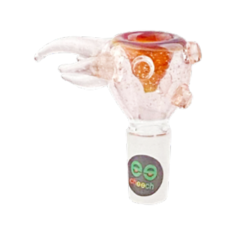 Cheech Glass Super Galactic Pink Bowl Piece - Front View on White Background