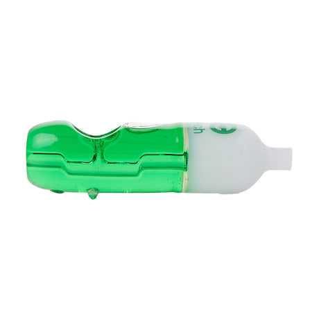 Cheech Glass 4.5" Glycerin Pipe in Green - Side View on White Background