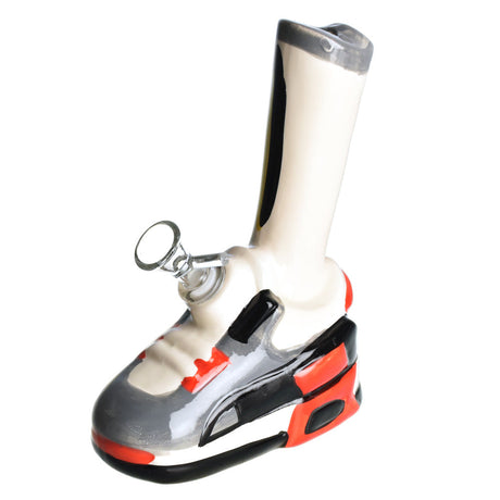 New Kicks Ceramic Water Pipe 7.75" with 14mm Female Joint, Sneaker Design - Angled View