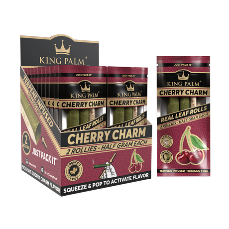 King Palm Flavored Rollie Cones Cherry Charm with Pop Pearl Filter Tips, Front View