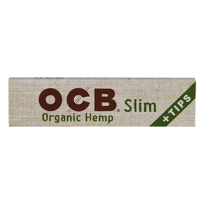 OCB Organic Hemp Rolling Papers & Tips, 24 Pack front view on white background