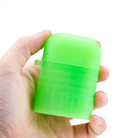 PILOT DIARY Silicone One Hitter Dugout in Hand - Neon Green, Portable and Discreet