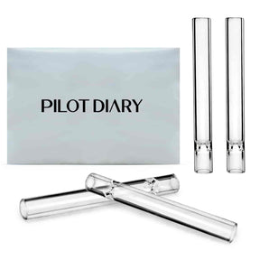PILOT DIARY Quartz One Hitter Pipes 4 pcs Set on White Background