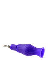 Ooze Clobb 4-in-1 Silicone Pipe in Purple, Hammer Design, Side View, for Dry Herbs and Concentrates