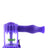 Ooze Clobb 4-in-1 Silicone Pipe in Ultra Purple, versatile for dry herbs and concentrates