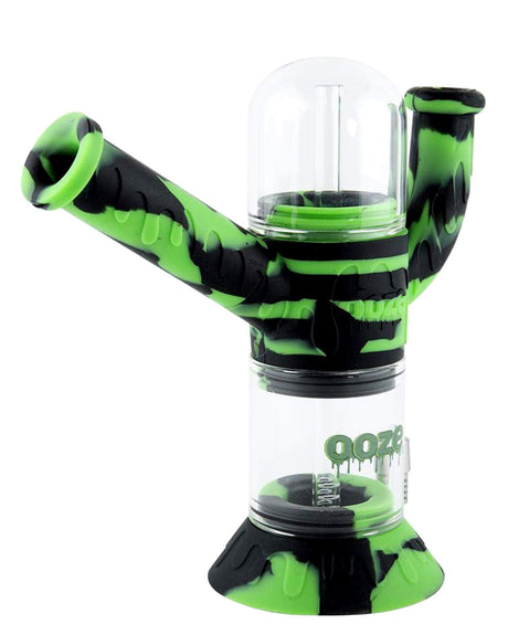 Ooze Cranium Bong & Dab Rig in Chameleon - 8" Silicone and Glass with Percolator