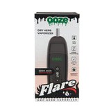 Ooze Flare Dry Herb Vaporizer in Panther Black with 2200mAh battery, front view on white background
