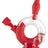 Ooze Ozone Silicone Bong in Scarlet with clear bubble design, slitted percolator, and sturdy base - side view