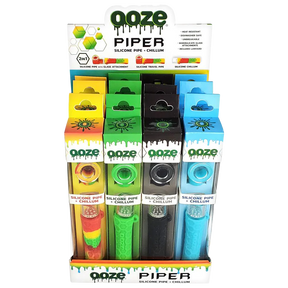 Ooze Piper 2-in-1 Spoon Pipe and Chillum in assorted colors, compact and portable design