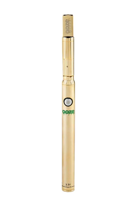 Ooze Slim Twist PRO Vape Kit in gold, 510 thread for concentrates, battery-powered, front view