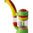 Ooze - Stack Silicone Bubbler in Rasta colors, side view, perfect for concentrates and dry herbs