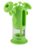 Ooze Trip Silicone Bubbler in Green, 45 Degree Joint, Front View, Perfect for Dry Herbs and Concentrates