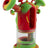Ooze - Trip Silicone Bubbler in Rasta colors, front view, with quartz banger and percolator