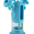 Ooze Trip Silicone Bubbler in Teal, 45 Degree Joint, for Dry Herbs & Concentrates, Front View