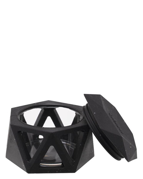 Ooze UFO 4-in-1 Silicone Bong in Black, Dab Rig & Vape Converter with Stash Storage, Front View