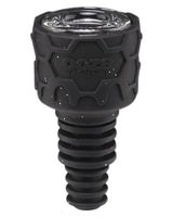 Ooze UFO Silicone Bong in Black, Front View, Durable with Glass Bowl for Dry Herbs