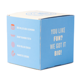 BigFun! XL Aluminum Herb Grinder packaging box with product features listed on side