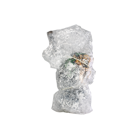 Medusa Customs Hand Carved Pipe wrapped in bubble wrap, ready for safe shipping