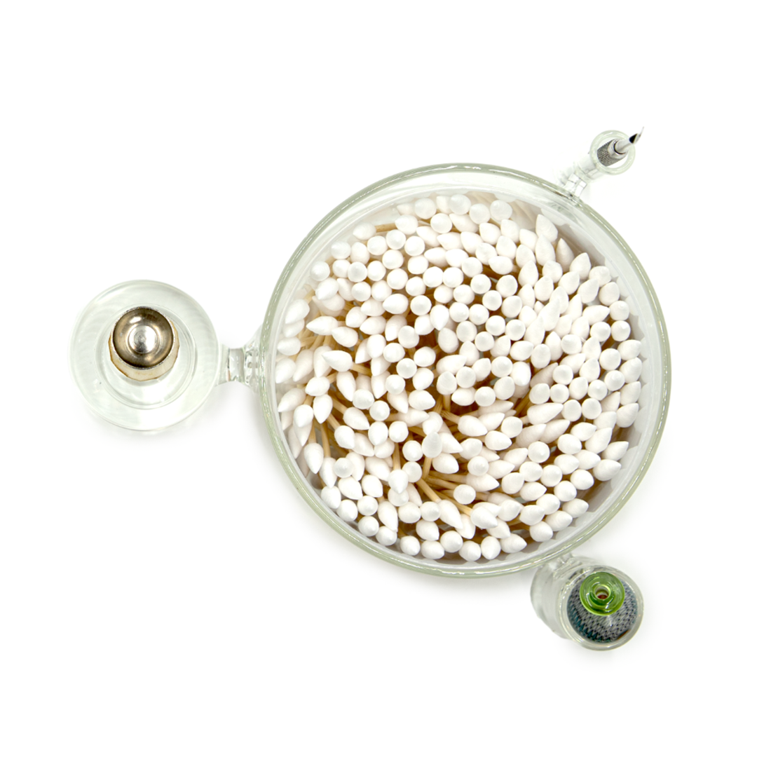Apex Ancillary Iso Station with white stones, top view on seamless white background