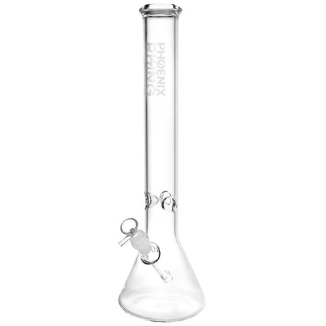 Phoenix Rising Basic Beaker Water Pipe, 14mm Female, 17" Tall, Borosilicate Glass, Front View