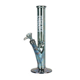 Phoenix Rising Shine Straight Slim Water Pipe in Borosilicate Glass, Front View